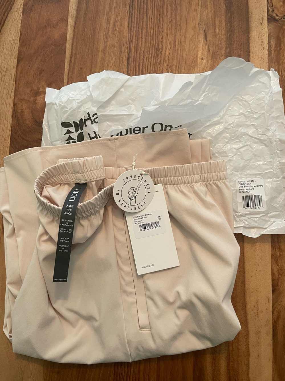 NEW Vuori 🐚 Villa Everyday Wide leg Pants in Bleached Sand - Size XXS NWT - Picture 6 of 6